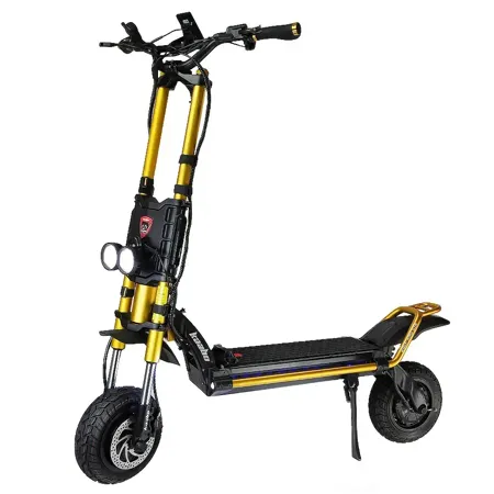 The best electric scooter Wolf King GTR seen standing from the side