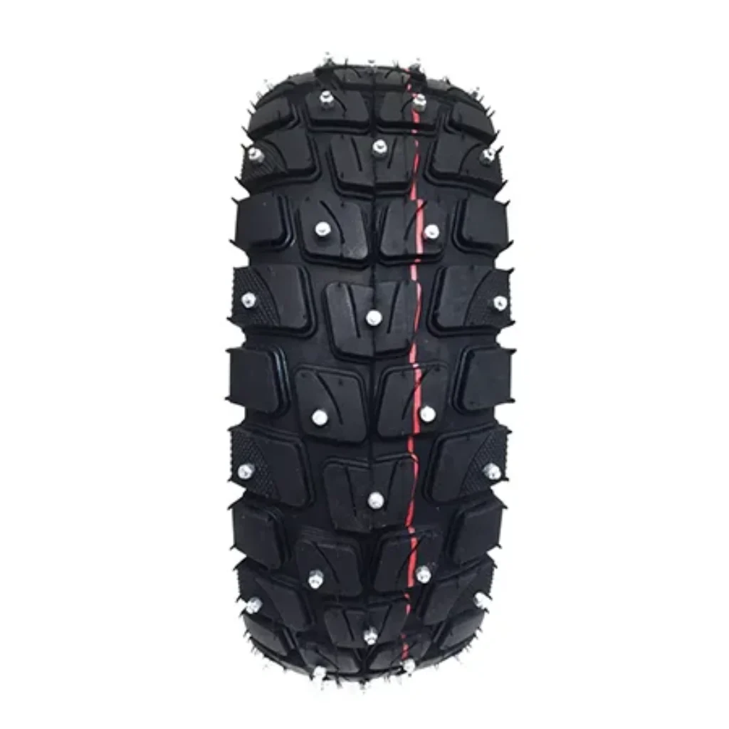 Tires with metal studs for riding on winter surfaces with your electric scooter