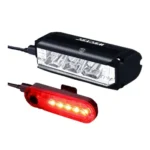 Super bright headlight + taillight 9000lm total with different light-modes