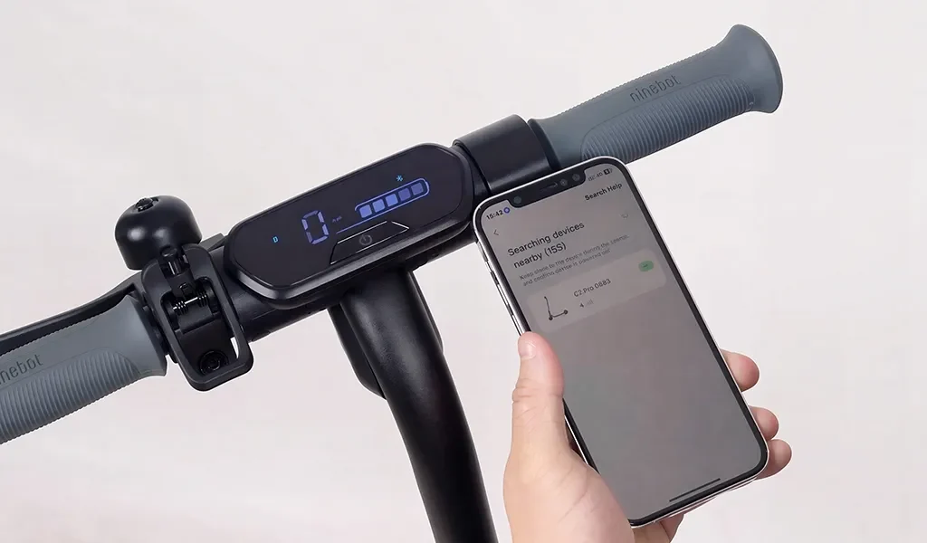 Application layout wile connecting the Segway C2 pro through mobile device