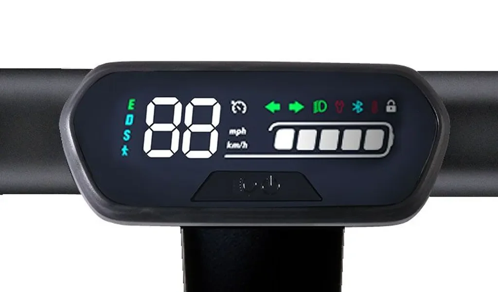Electric scooter display showing different speed modes